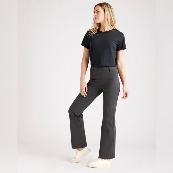Quince Ultra-Stretch Ponte Bootcut Pant Women’s Medium Charcoal Gray Office Work - Picture 15 of 15